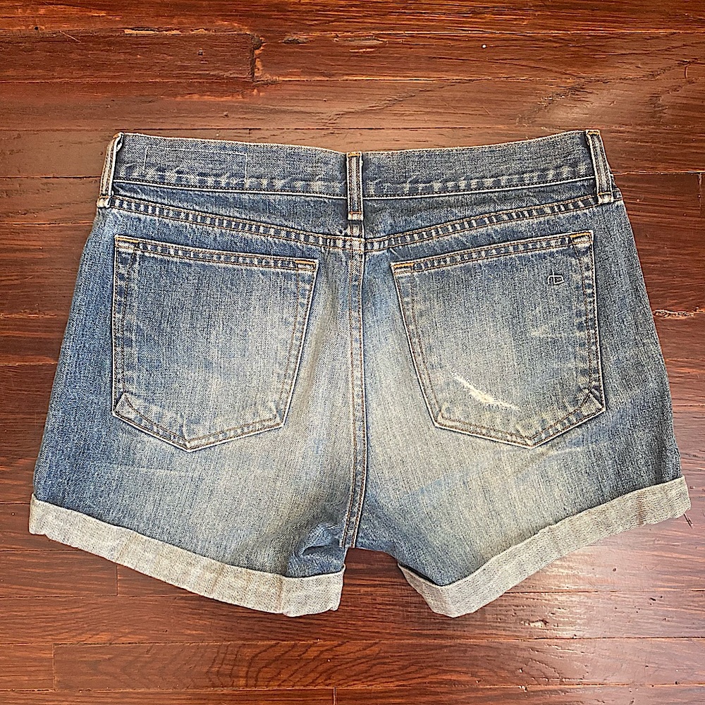 Rag & Bone Jeans Surfer Rep Distressed Boyfriend Shorts SZ 26 - Picture 5 of 7